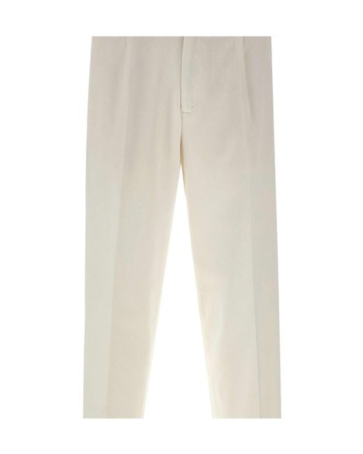 Briglia 1949 White Casual Trousers With Belt Loops for men