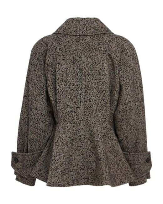 Chloé Gray Wool Chevron Jacket
