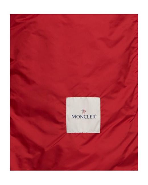Moncler Red Etiache Nylon Hooded Rain Jacket for men