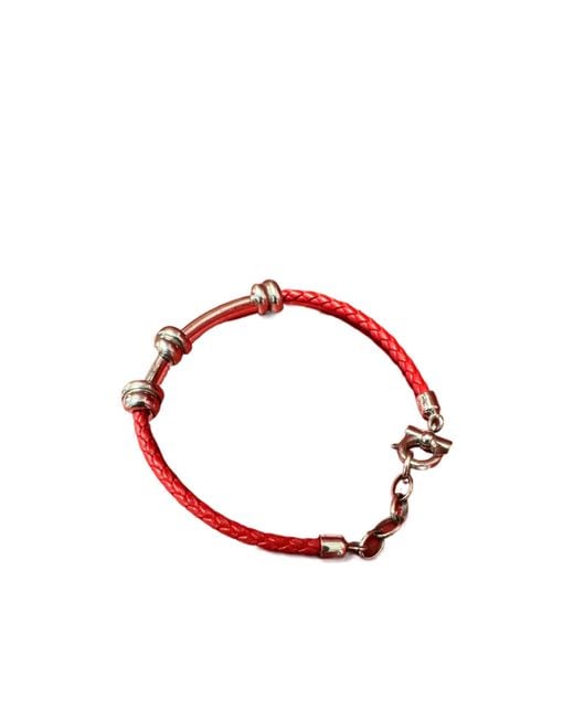 Ferragamo Red Tied Detail Bracelet