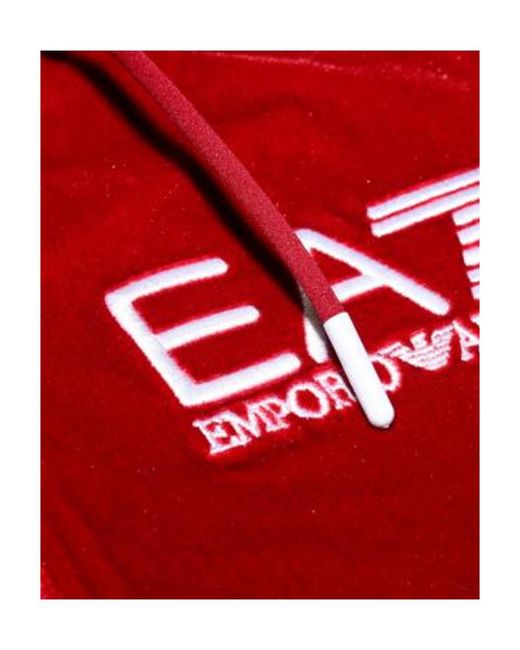 Emporio Armani Red Zipper Hooded Casual Jacket