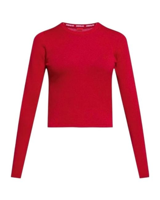 Boss Red Logo-Detail Long-Sleevet-Shirt