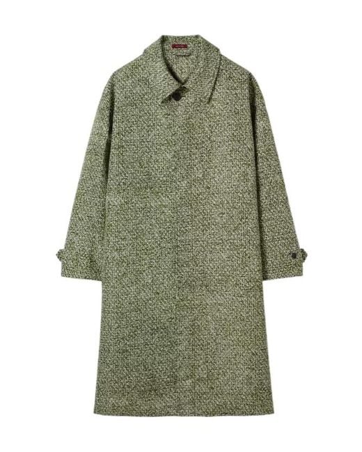 Gucci Green Bonded Poplin Coat for men