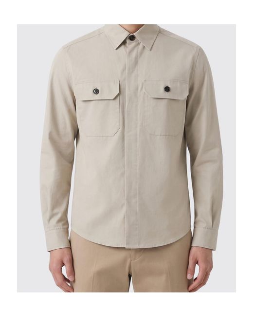 Zegna Gray Long-Sleeved Shirt for men