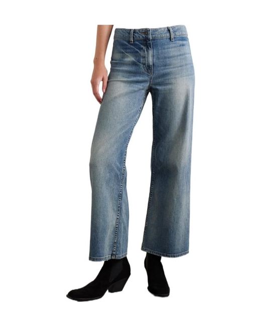 Nili Lotan Blue Megan Wide-Leg Jeans