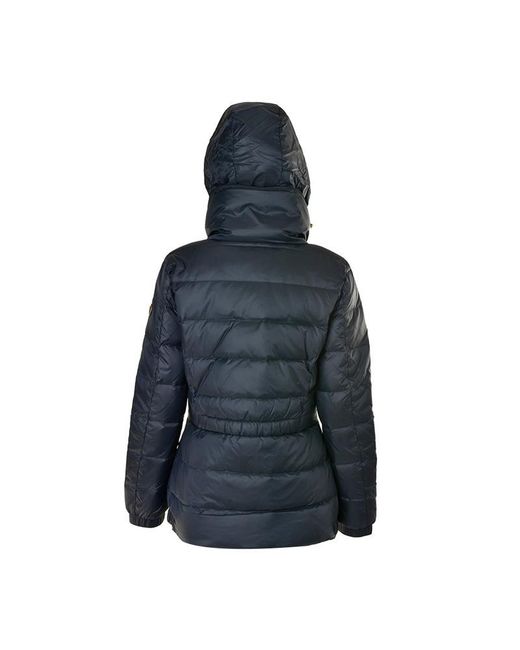 EA7 Blue Logo Hooded Down Jacket