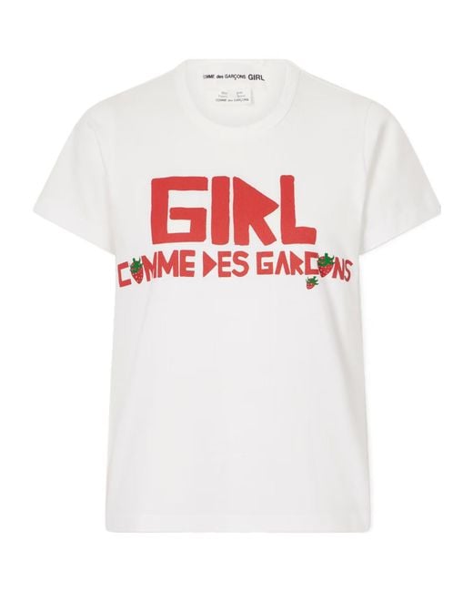 Comme des Garçons White Brett Westfall Printed Cotton-Jersey T-Shirt