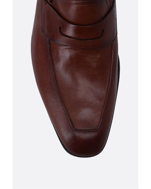 Berluti Brown Square Toe Loafers for men