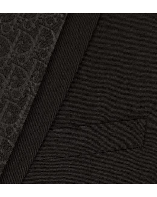 Dior Black Jacket With Oblique Asymmetric Shawl Collar for men