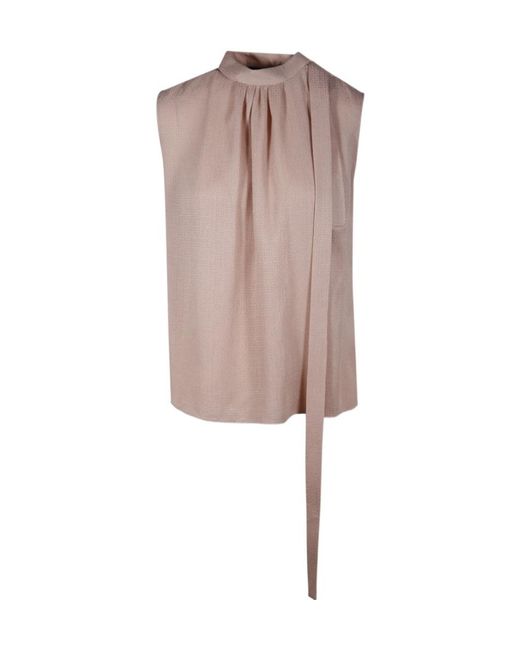 Givenchy Pink Draped Sleeveless Top