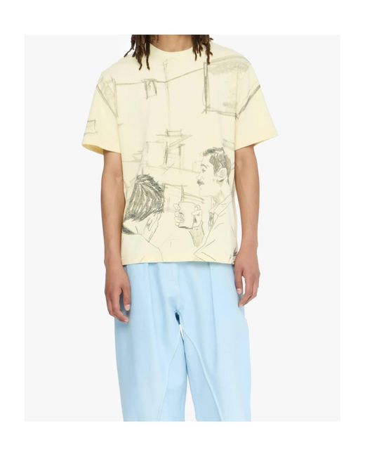 J.W. Anderson Natural Café Scene T-Shirt for men