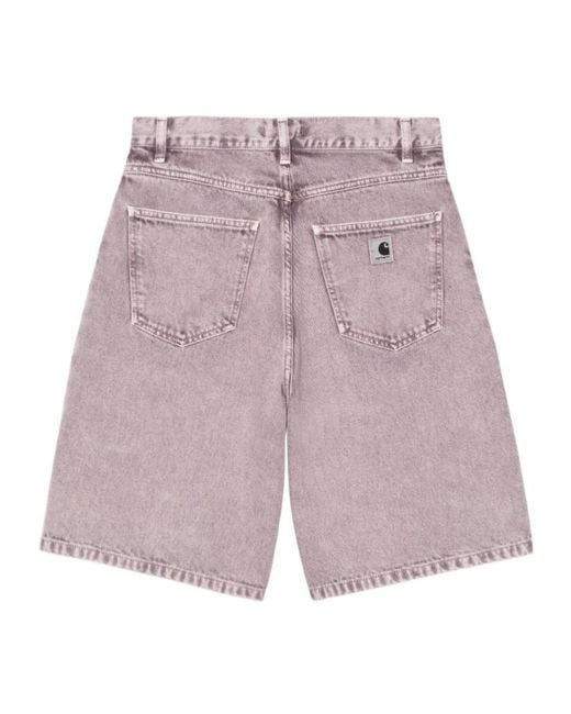Carhartt Purple Wip Brandon Denim Shorts