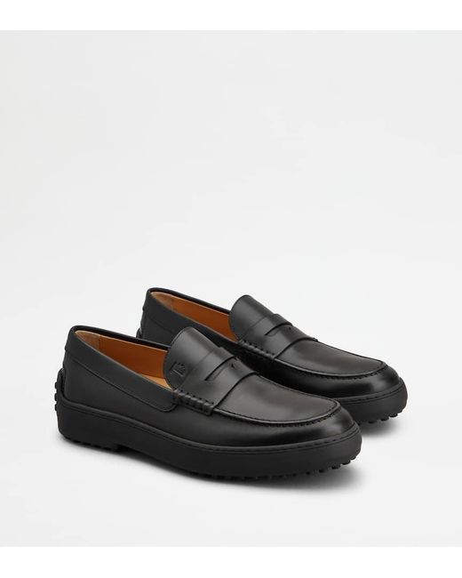 Tod's Black Winter Gommino Loafers for men