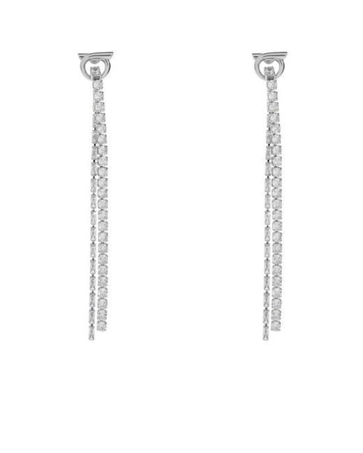 Ferragamo White Dangle Earrings