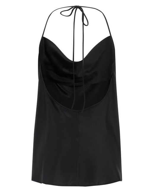 Valentino Black Open Back Halterneck Top