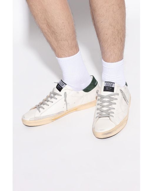 Golden Goose Deluxe Brand White Super Star Lace-Up Sneakers for men