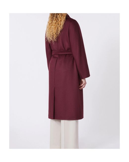 Weekend by Maxmara Red Virgin Wool Wrap Coat