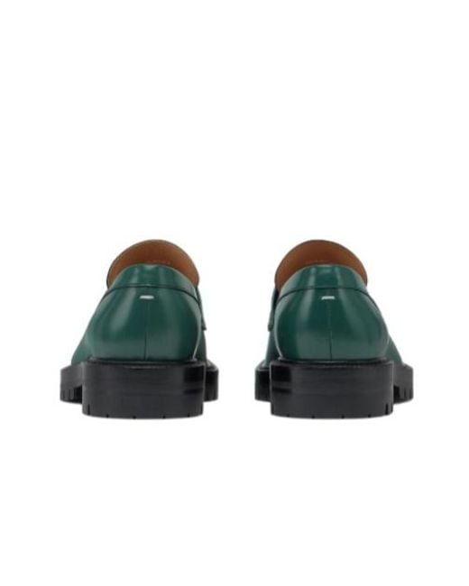 Maison Margiela Green Tabi Loafers for men
