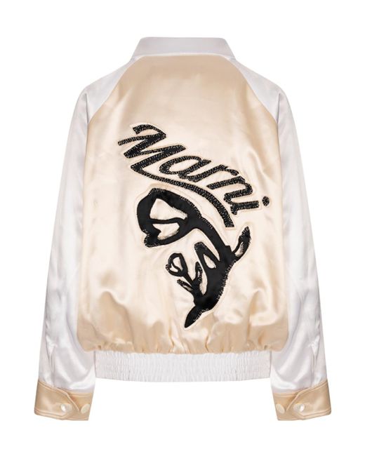 Marni Natural Zipped Bomber Jacket