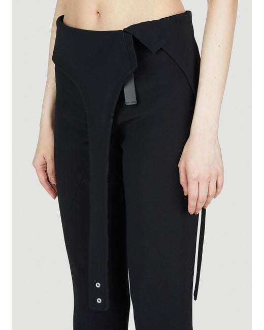 Courreges Black Courrèges Diving Crepe Pants