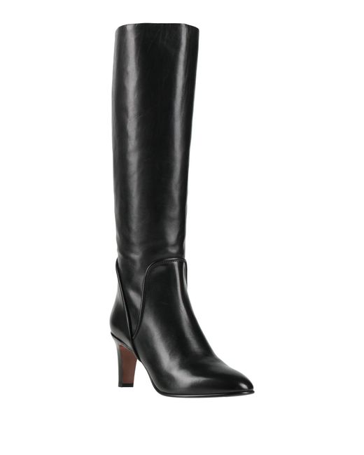 Chloé Black Leather Thigh-High Boots