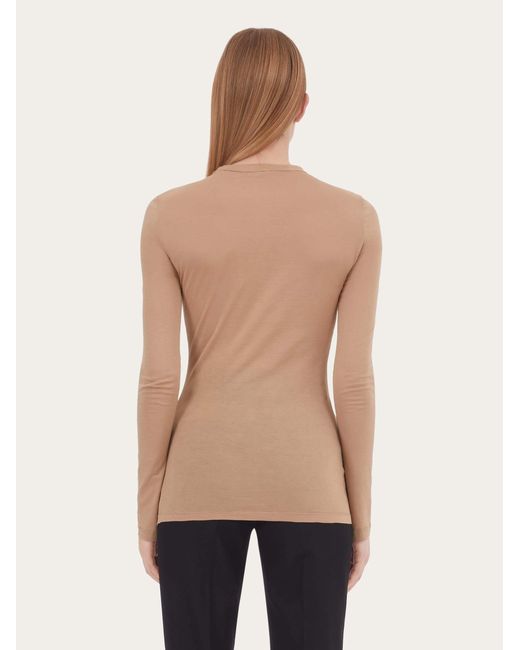 Ferragamo Brown Long Sleeved T-Shirt