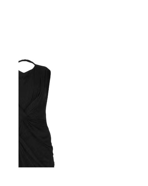 Entire studios Black Oaklyn Draped Halterneck Dress