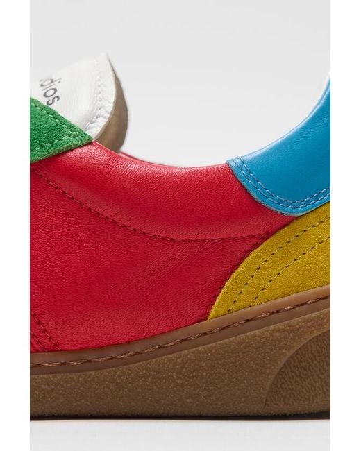 Acne Green Round Toe Lace-Up Sneakers for men