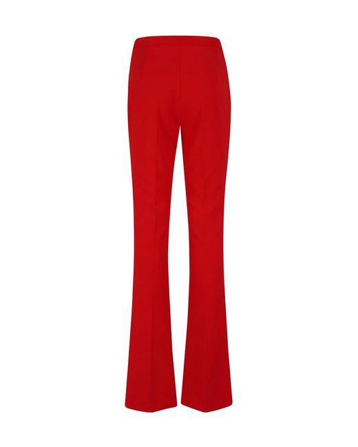 Elisabetta Franchi Pleated Flared Casual Trousers