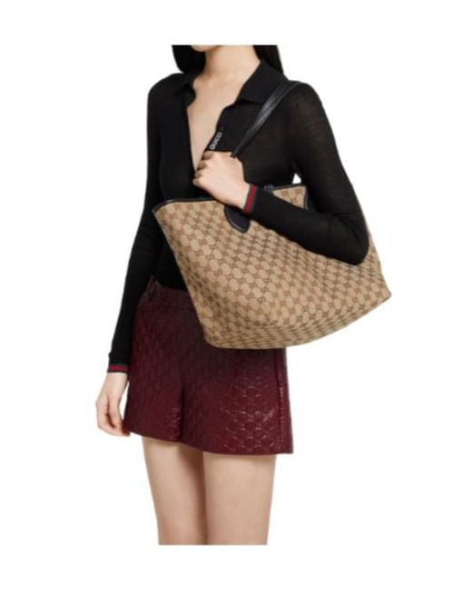 Gucci Black Totissima Large Reversible Tote Bag