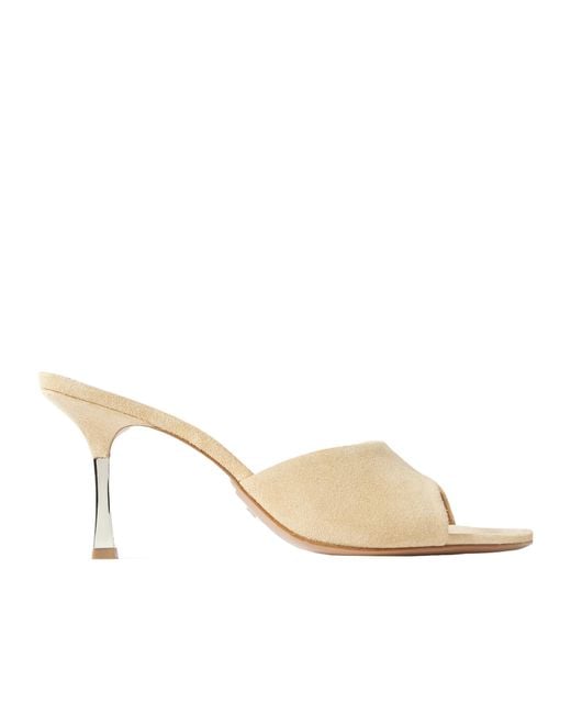 Paris Texas Natural Suede Mules
