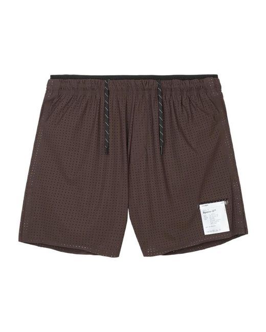 Satisfy Gray Perforated Drawstring Shorts for men