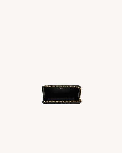 Saint Laurent Black Jamie Zip Card Case
