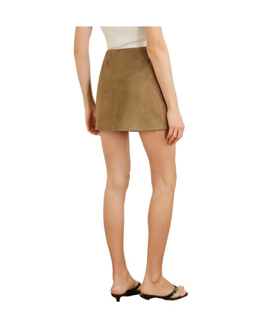 Arma Natural Suede Mini Skirt