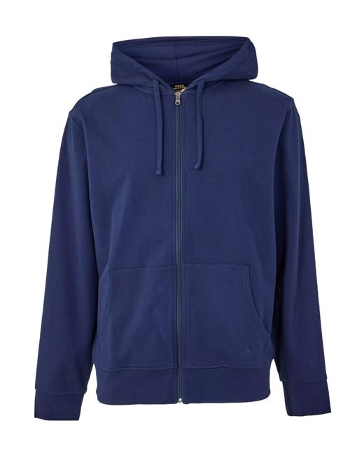 Polo Ralph Lauren Blue Full Zip Hooded Fleece for men