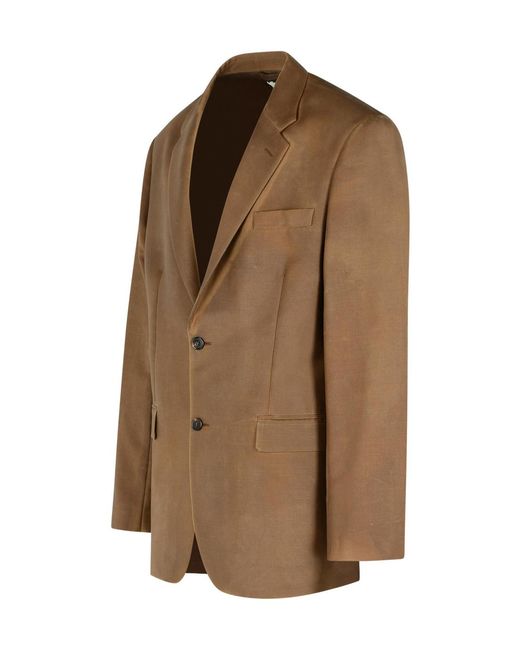 Maison Margiela Brown Single-Breasted Tailored Jacket for men