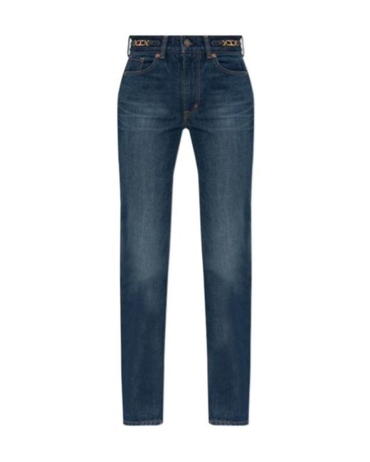 Tom Ford Blue Stone Washed Denim Straight Whitney Jeans