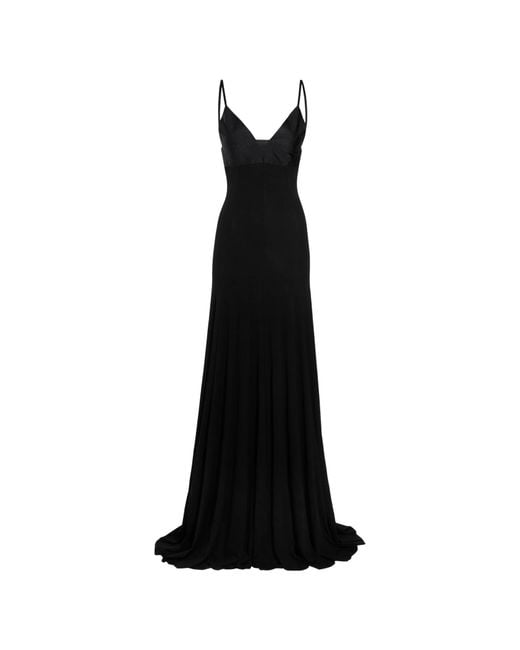 Jacquemus Black La Robe Spallina Spaghetti-Strap Evening Dress