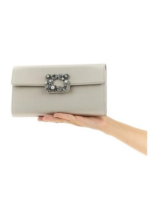 Roger Vivier Natural Efflorescence Embellished Clutch Bag