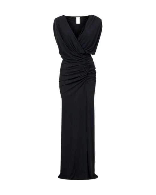Amazuìn Black Draped Dress