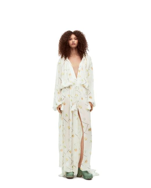 Loewe White Flower Maxi Dress