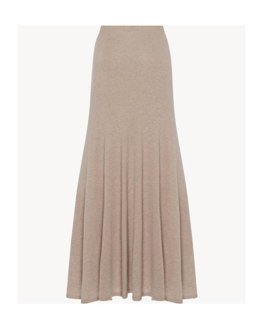 The Row Natural Jovian Cashmere Skirt
