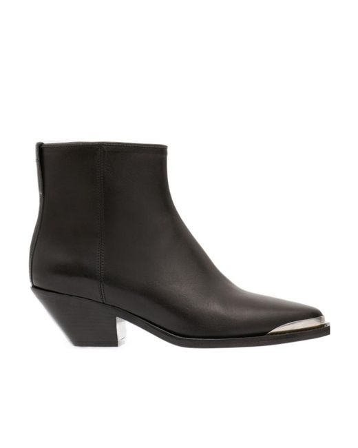 Isabel Marant Black Adnae Zipped Ankle Boots