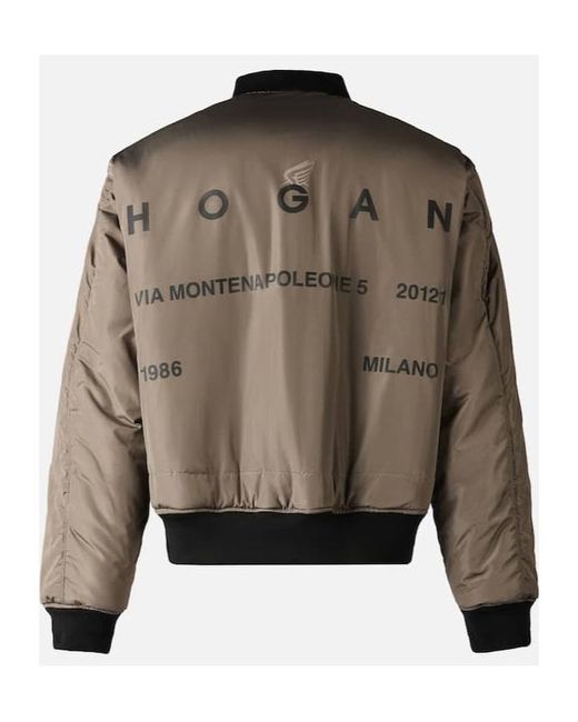 Hogan Black Zip-Up Long-Sleeved Reversible Jacket