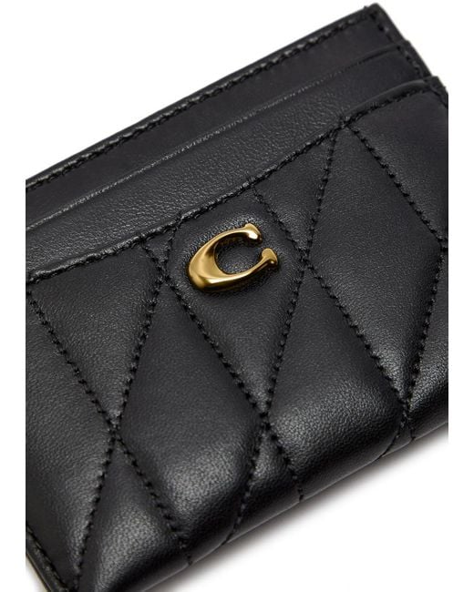 COACH Black Leather Card Holder