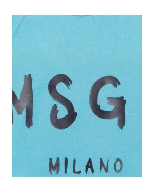 MSGM Blue Logo Hoodie