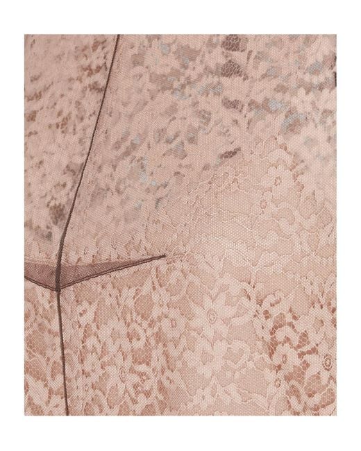Fendi Natural Floral Lace Detailed Sleeveless Midi Dress