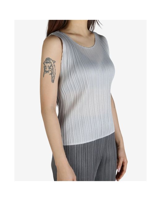 PLEATS PLEASE ISSEY Pixel Crew Neck Long Sleeve Cut Tops Samples multicolor