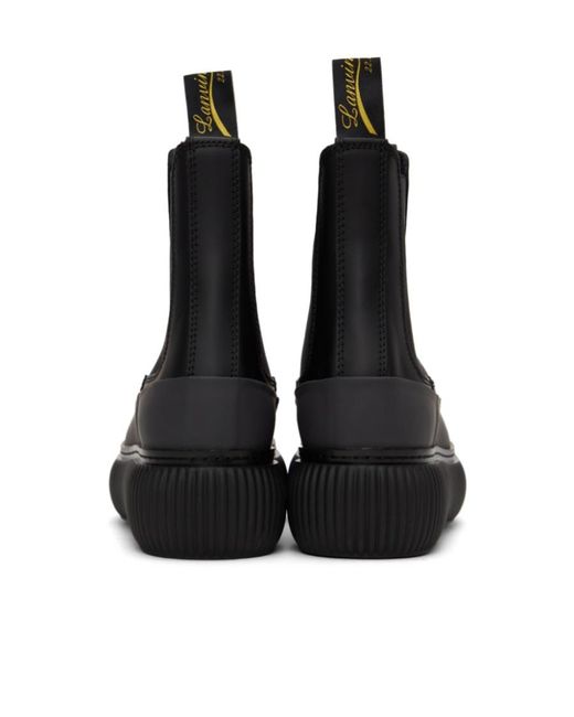 Lanvin Black Double Lifting Ring Short Boots