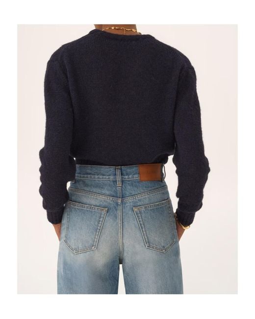 Chloé Blue Chloé Logo Knitted Jumper